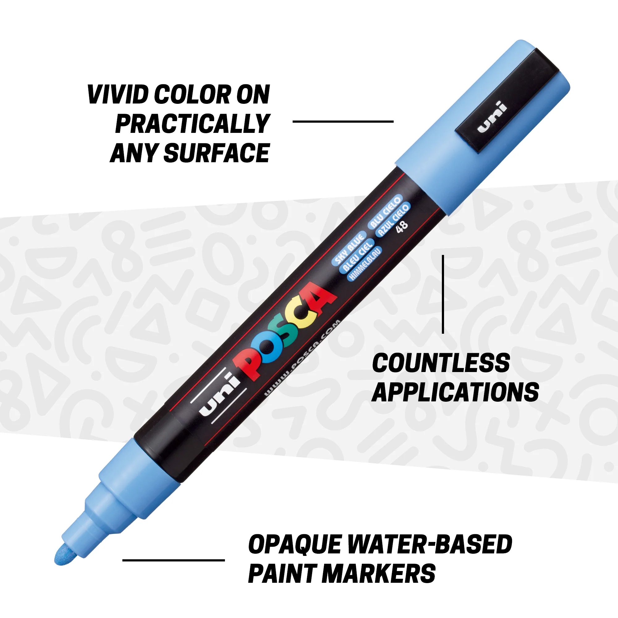 POSCA® PC-5M Water-Based Paint Markers, Medium Point (1.8-2.5 mm), 24 Count Assorted Color