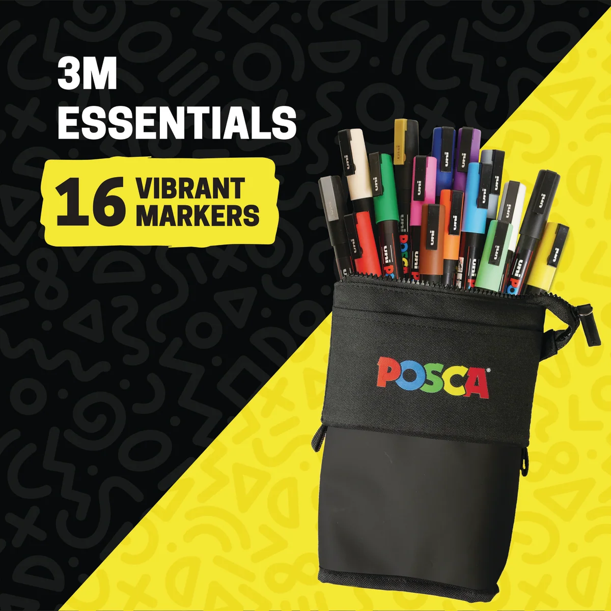 POSCA® 16 Count Paint Marker Kit, Featuring 3M Fine Tips