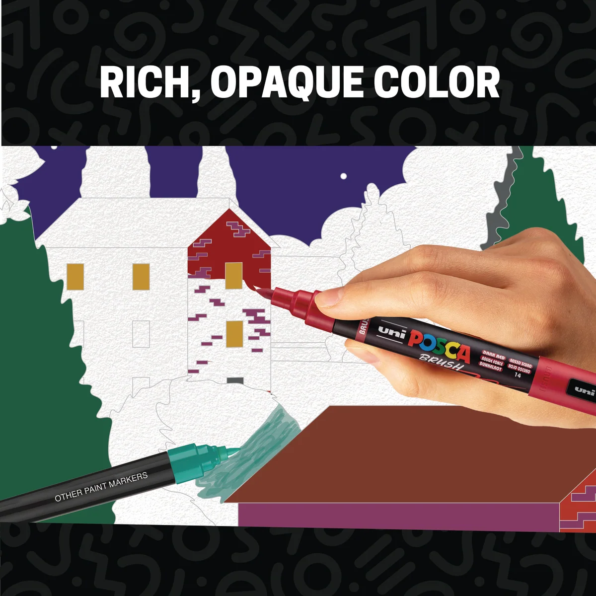 POSCA® 22 Count Holiday Color Paint Marker Kit, Featuring Brush & Bullet Tips