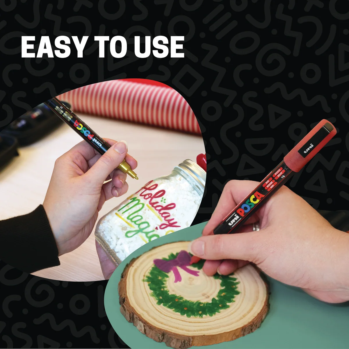 POSCA® 22 Count Holiday Color Paint Marker Kit, Featuring Brush & Bullet Tips