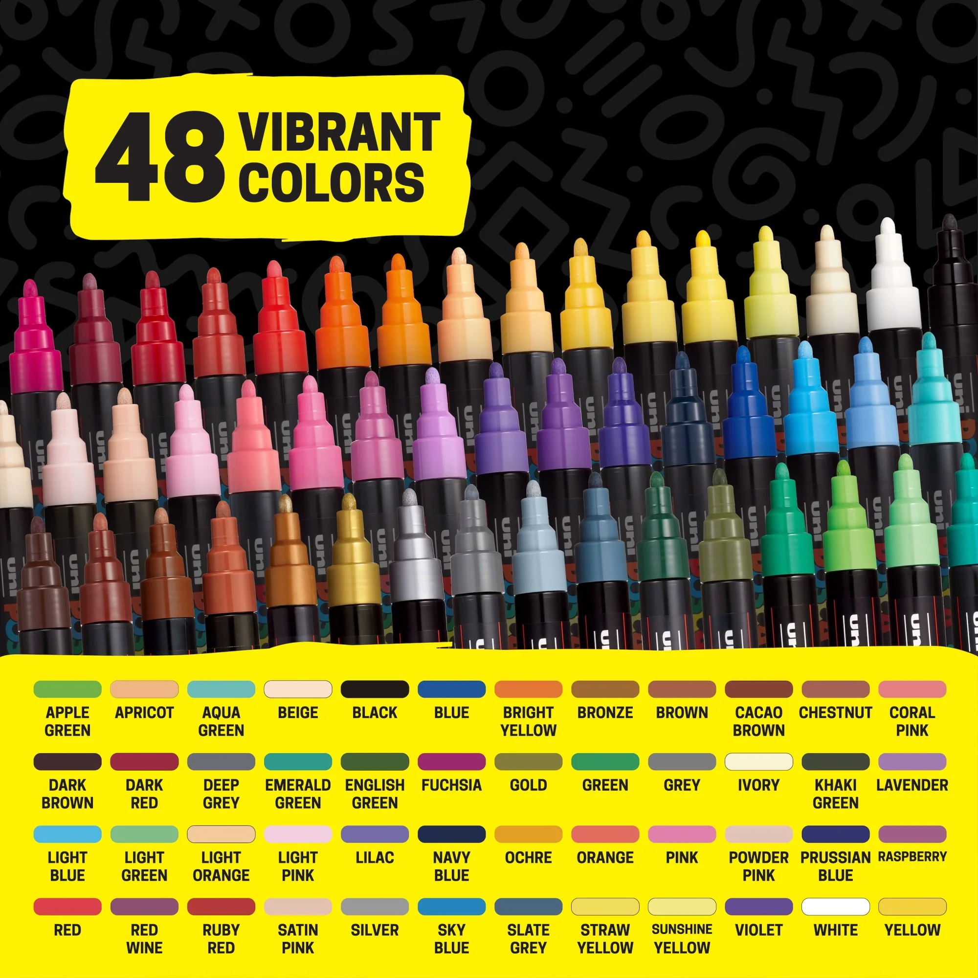 POSCA® PC-5M Water-Based Paint Markers, Medium Point (1.8-2.5 mm), Assorted Colors with Display Caddy