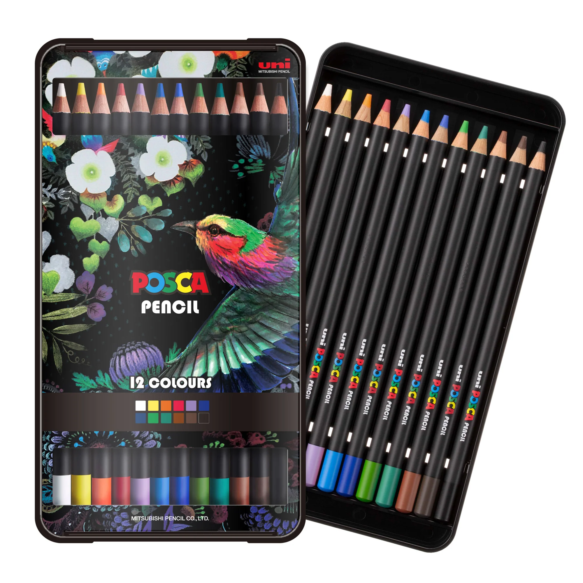 POSCA® Colored Pencils, 4.0mm Soft Core, Assorted Colors, 12 Count