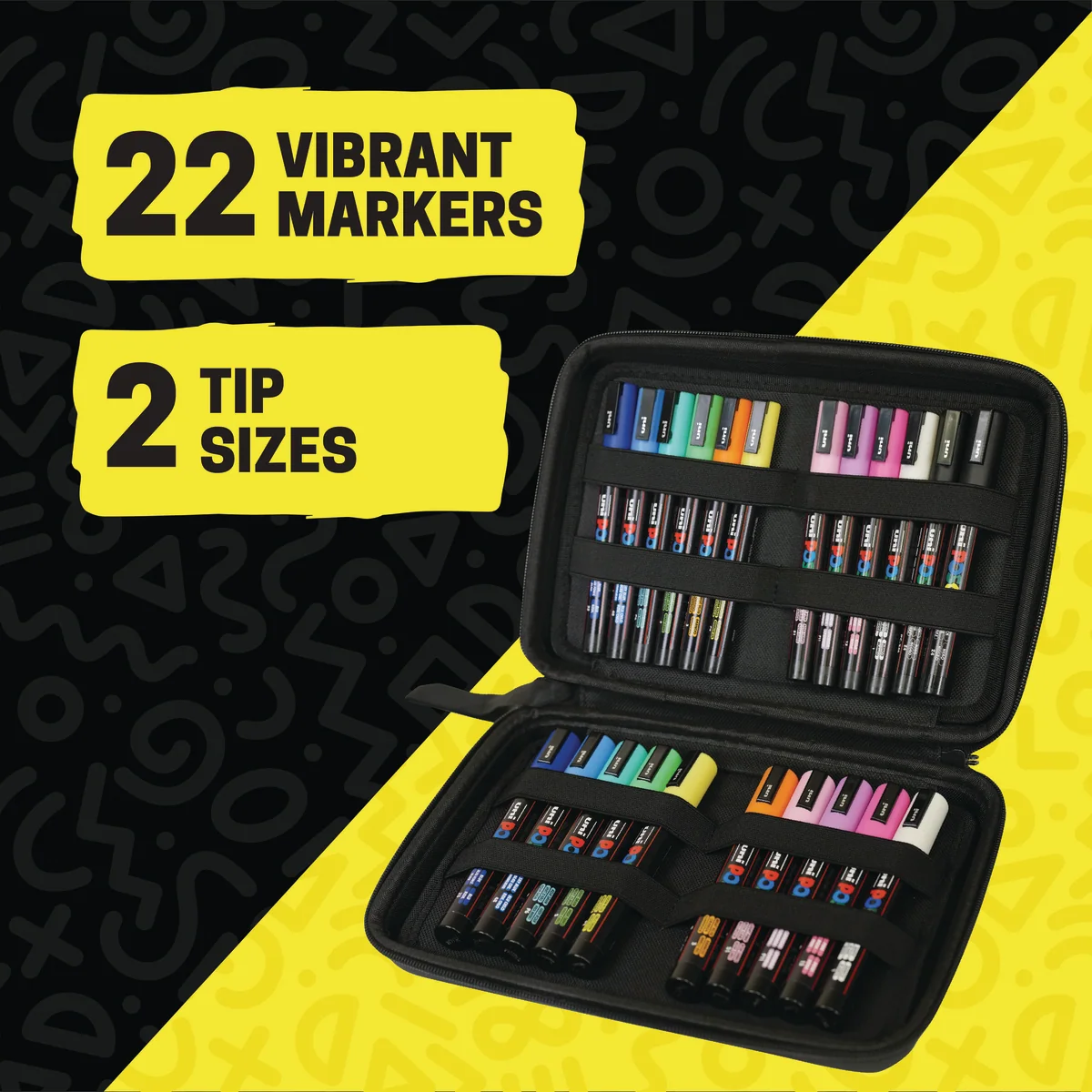 POSCA® 22 Count Paint Marker Kit, Featuring 3M & 5M Tip Sizes