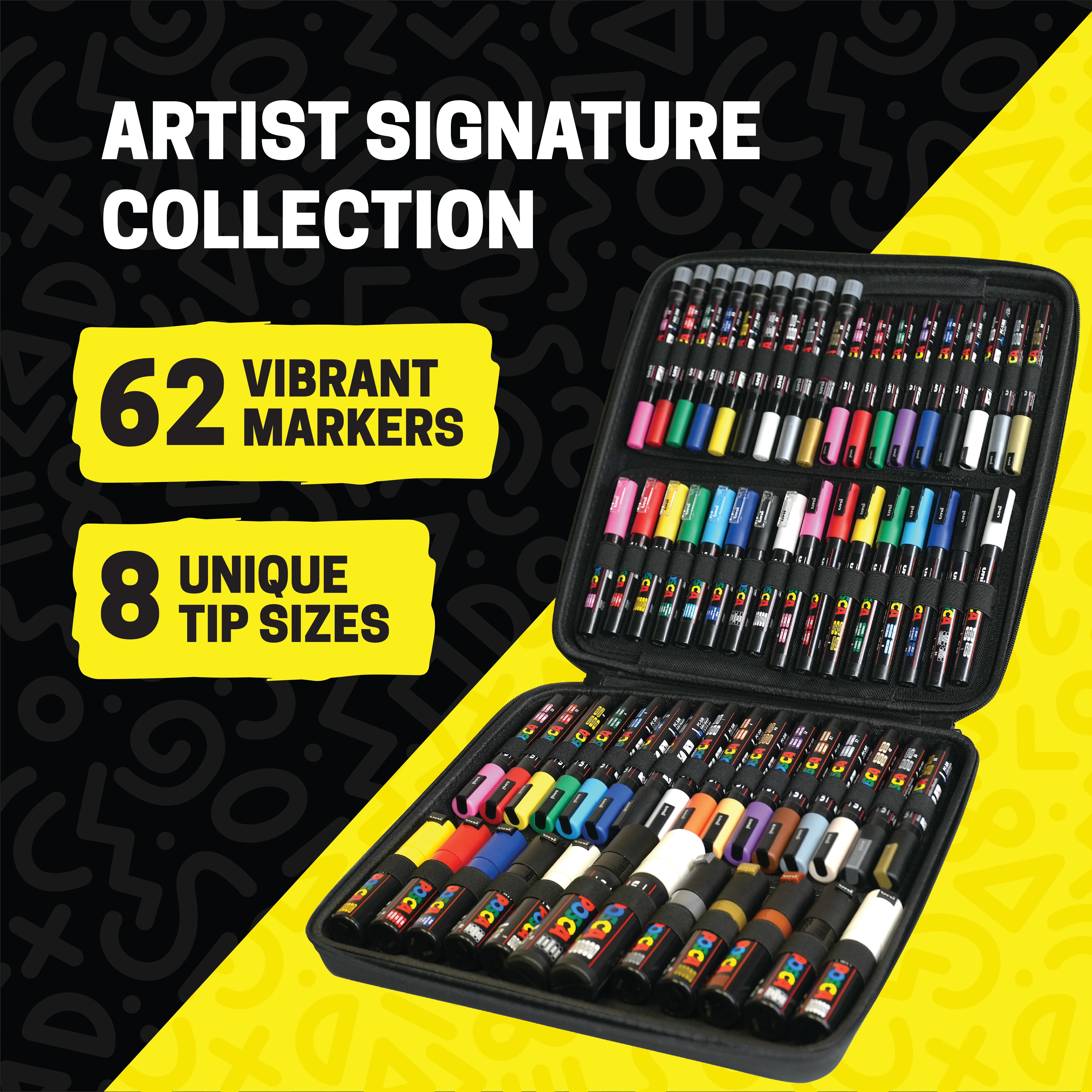 POSCA® 62 Count Paint Marker Artist Signature Kit, Featuring 8 Tip Sizes 2 POSCA® 62 Count Paint Marker Artist Signature Kit, Featuring 8 Tip Sizes