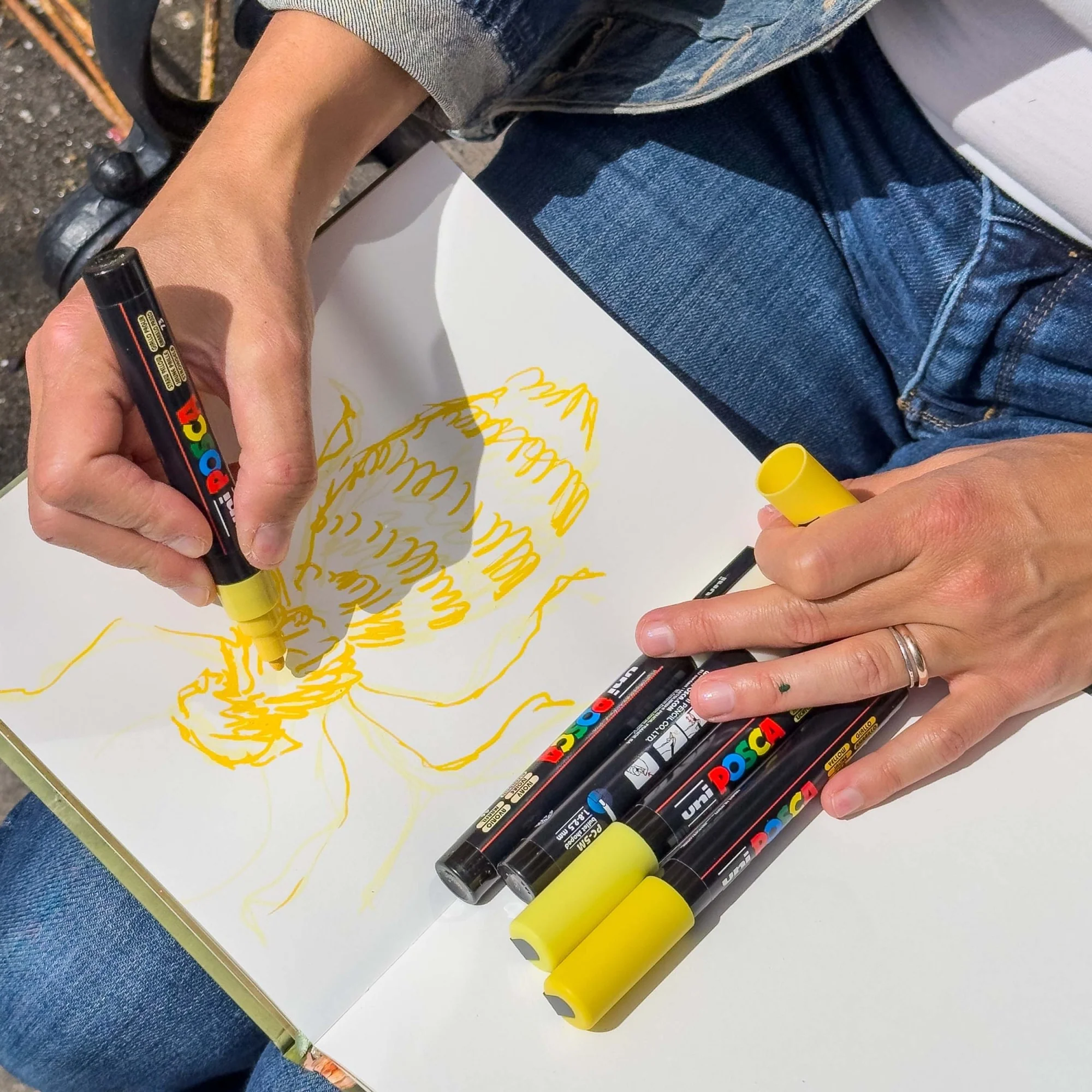 POSCA® PC-5M Water-Based Paint Markers, Medium Reversible Tip (1.8–2.5 mm), 8 Count Yellow Shade Colors 8 POSCA® PC-5M Water-Based Paint Markers, Medium Reversible Tip (1.8–2.5 mm), 8 Count Yellow Shade Colors