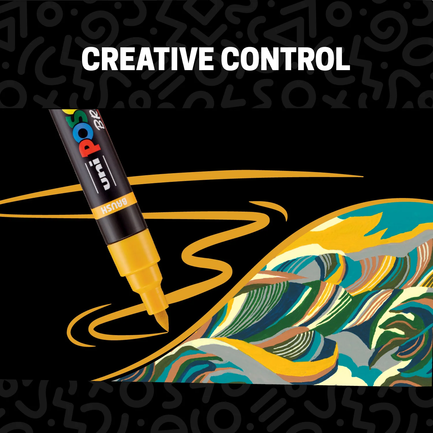 POSCA® PC-5BR Water-Based Paint Markers, Reversible Brush Tip (1.0–4.0 mm), 8 Count Assorted Tone Colors