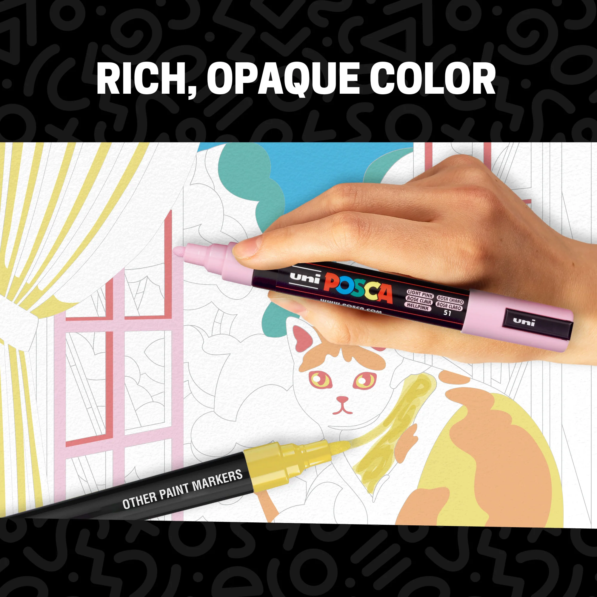 POSCA® PC-5M Water-Based Paint Markers, Medium Reversible Tip (1.8–2.5 mm), 8 Count Soft Tone Colors