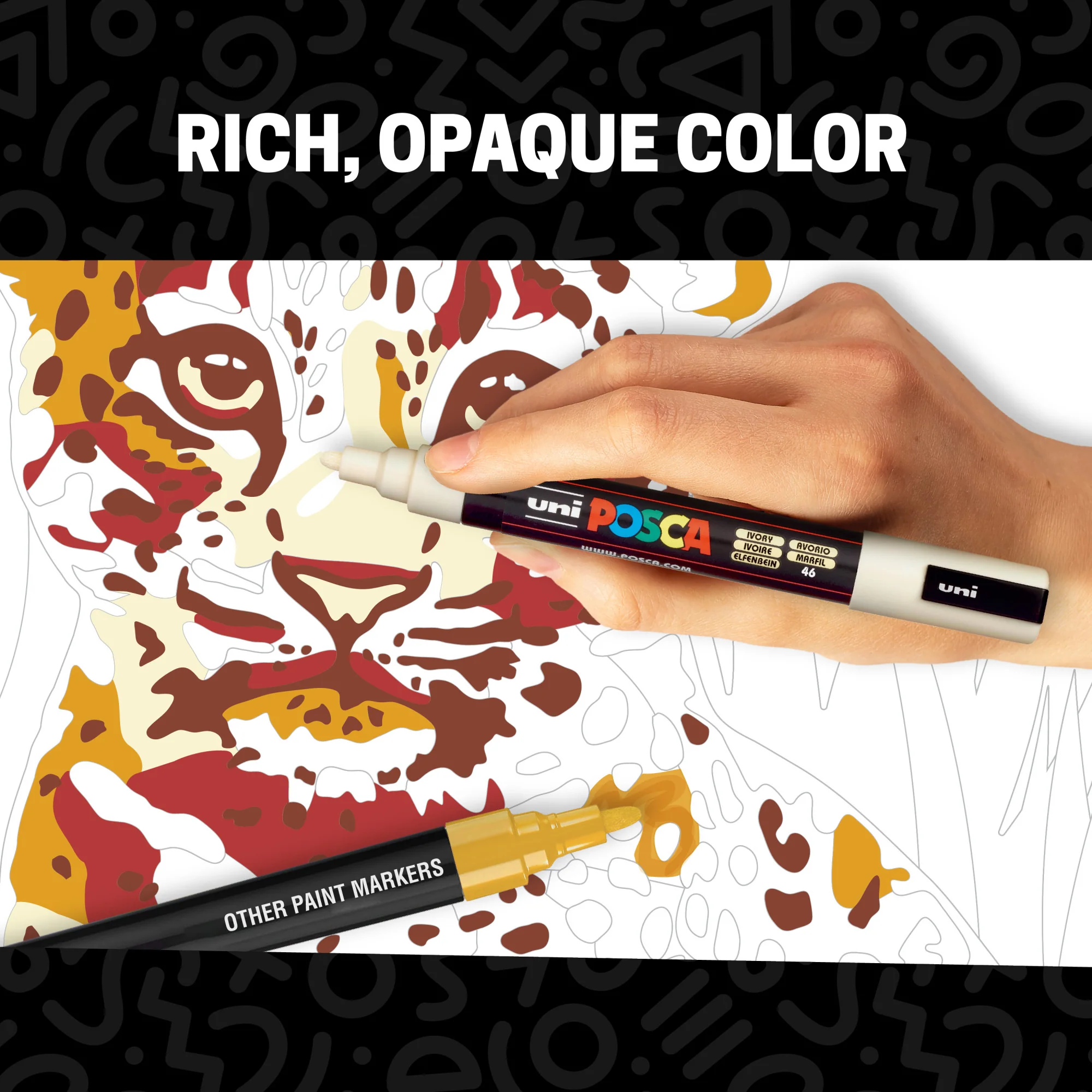 POSCA® PC-5M Water-Based Paint Markers, Medium Reversible Tip (1.8–2.5 mm), 8 Count Warm Tone Colors 2 POSCA® PC-5M Water-Based Paint Markers, Medium Reversible Tip (1.8–2.5 mm), 8 Count Warm Tone Colors