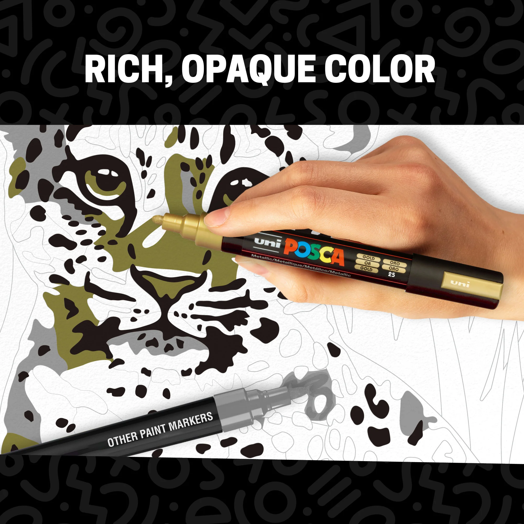 POSCA® PC-5M Water-Based Paint Markers, Medium Reversible Tip (1.8–2.5 mm), 4 Count Assorted Colors