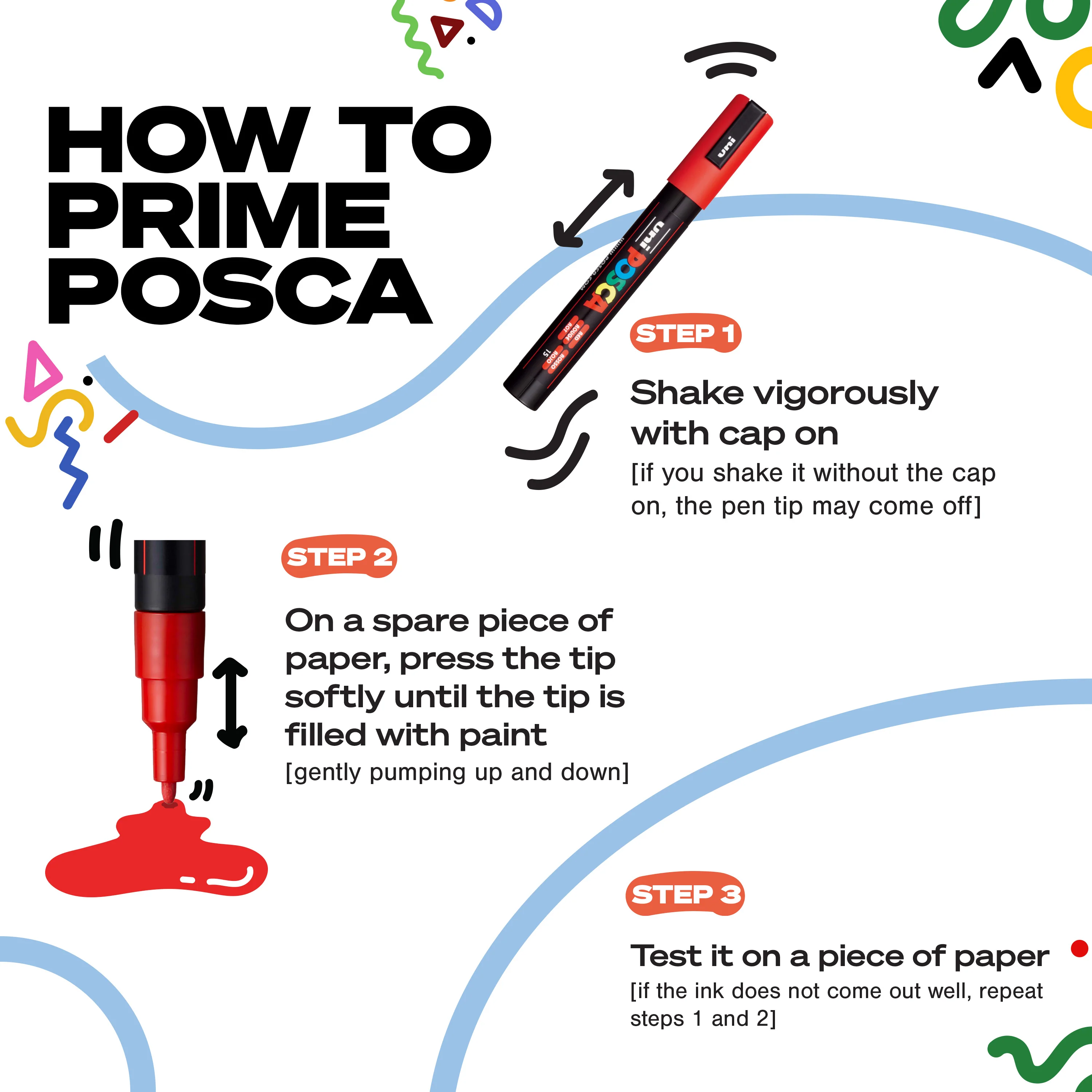 POSCA® PC-3M Water-Based Paint Markers, Fine Reversible Tip (0.9–1.3 mm), 8 Count Soft Colors