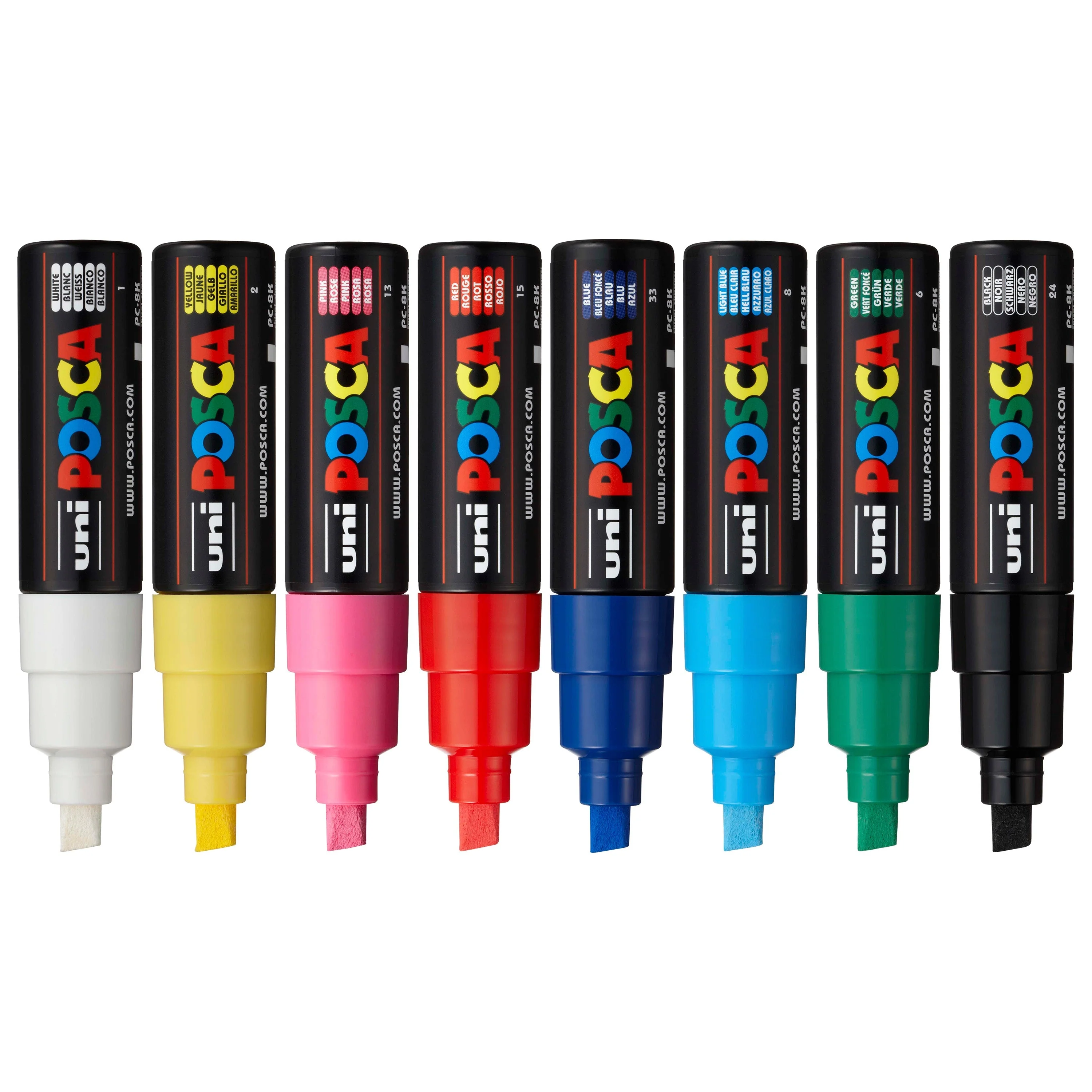 POSCA® PC-8K Water-Based Paint Markers, Broad Tip (8 mm), 8 Count Assorted Colors 17 POSCA® PC-8K Water-Based Paint Markers, Broad Tip (8 mm), 8 Count Assorted Colors