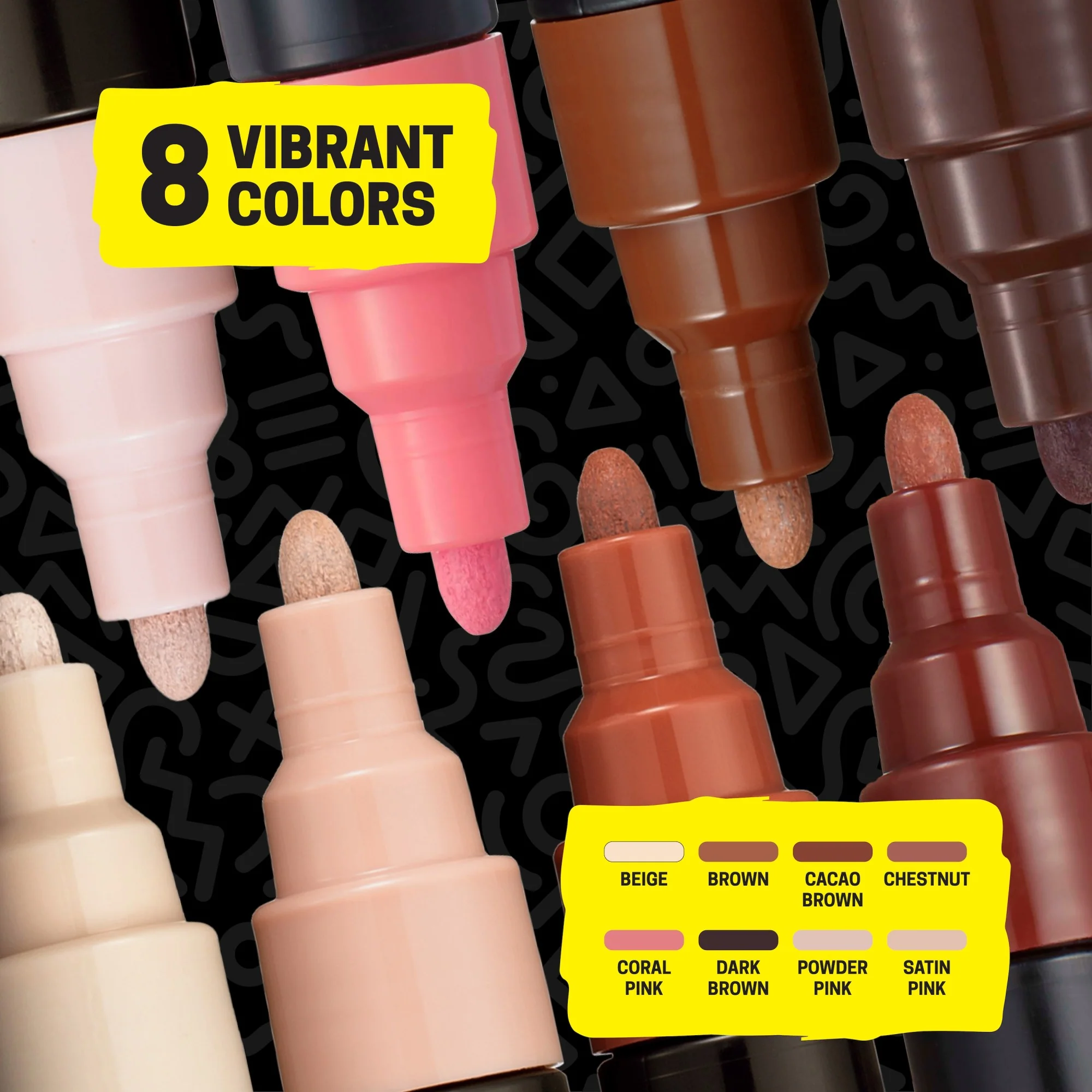 POSCA® PC-5M Water-Based Paint Markers, Medium Reversible Tip (1.8–2.5 mm), 8 Count Portrait Colors 7 POSCA® PC-5M Water-Based Paint Markers, Medium Reversible Tip (1.8–2.5 mm), 8 Count Portrait Colors