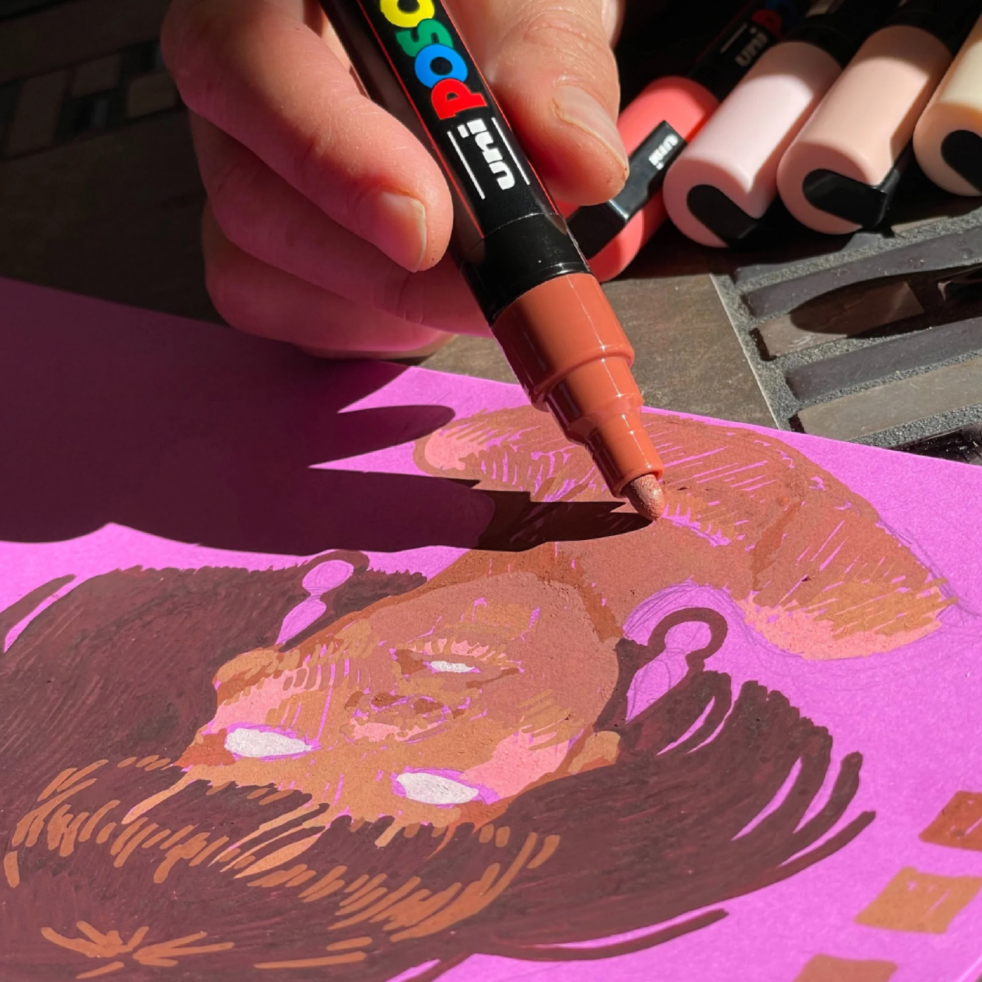 POSCA® PC-5M Water-Based Paint Markers, Medium Reversible Tip (1.8–2.5 mm), 8 Count Portrait Colors 8 POSCA® PC-5M Water-Based Paint Markers, Medium Reversible Tip (1.8–2.5 mm), 8 Count Portrait Colors
