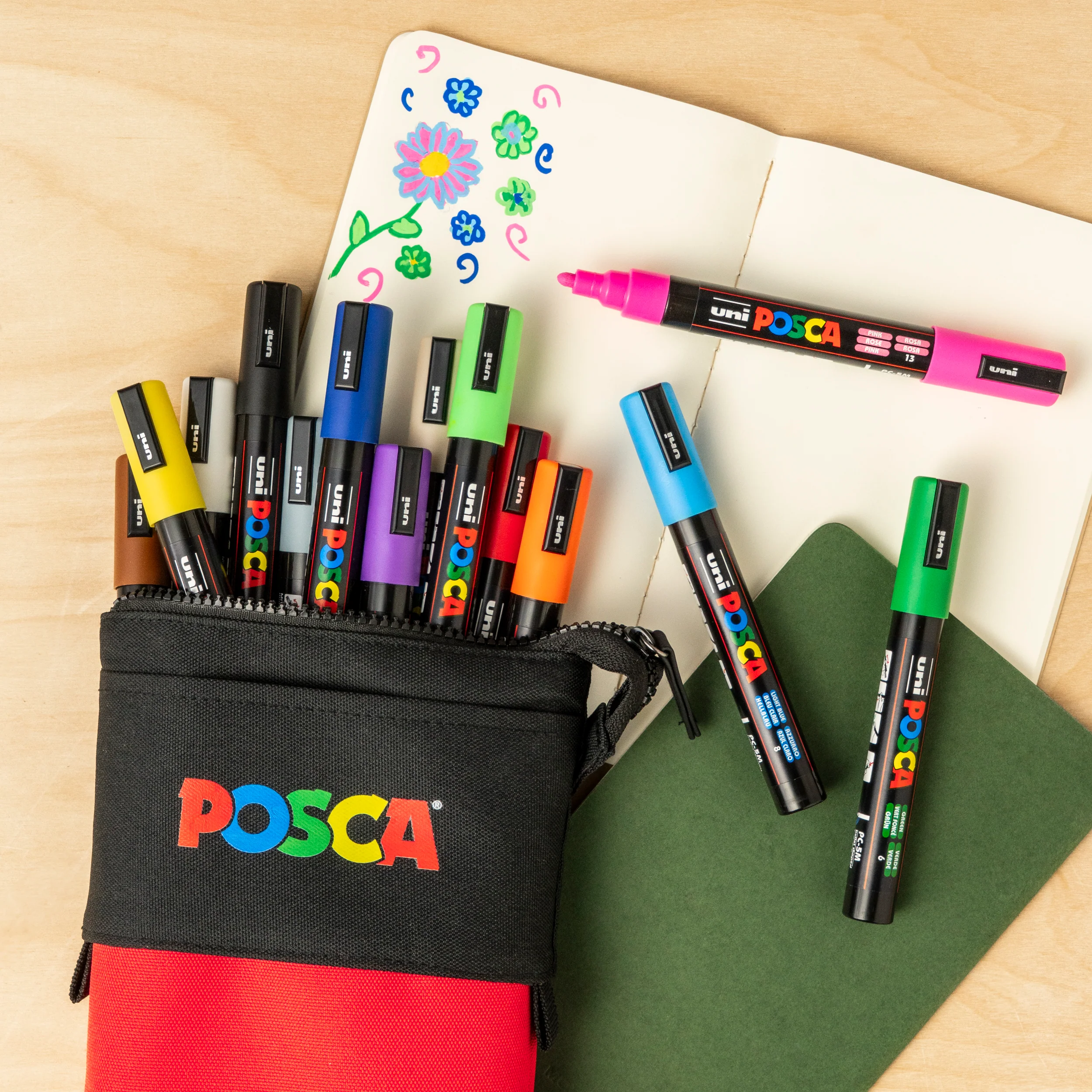 POSCA® 16 Count Paint Marker Kit, Featuring 5M Medium Tips 18 POSCA® 16 Count Paint Marker Kit, Featuring 5M Medium Tips
