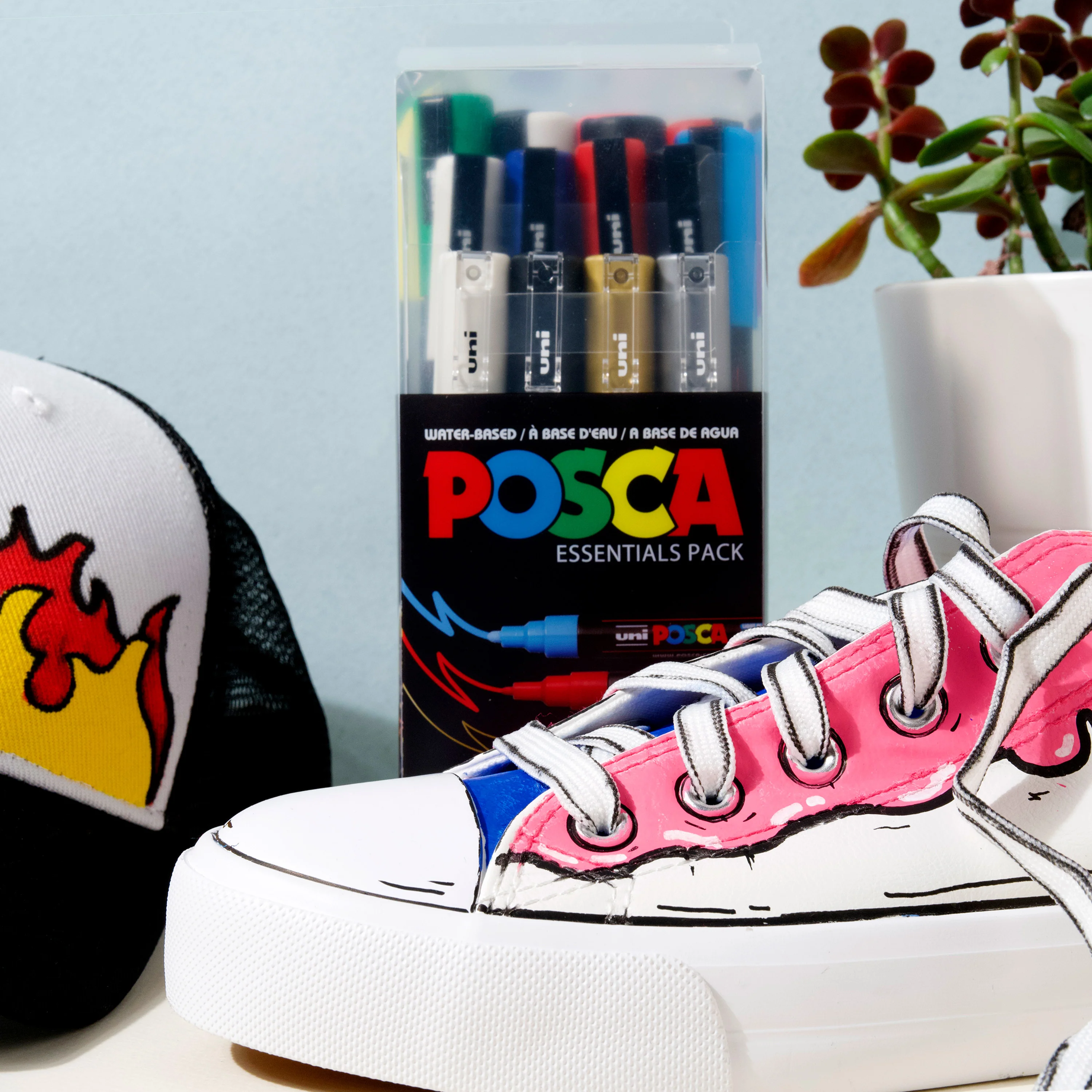 POSCA® Essential Kit, Water-Based Paint Markers, Assorted Tips, 16 Count 2 POSCA® Essential Kit, Water-Based Paint Markers, Assorted Tips, 16 Count