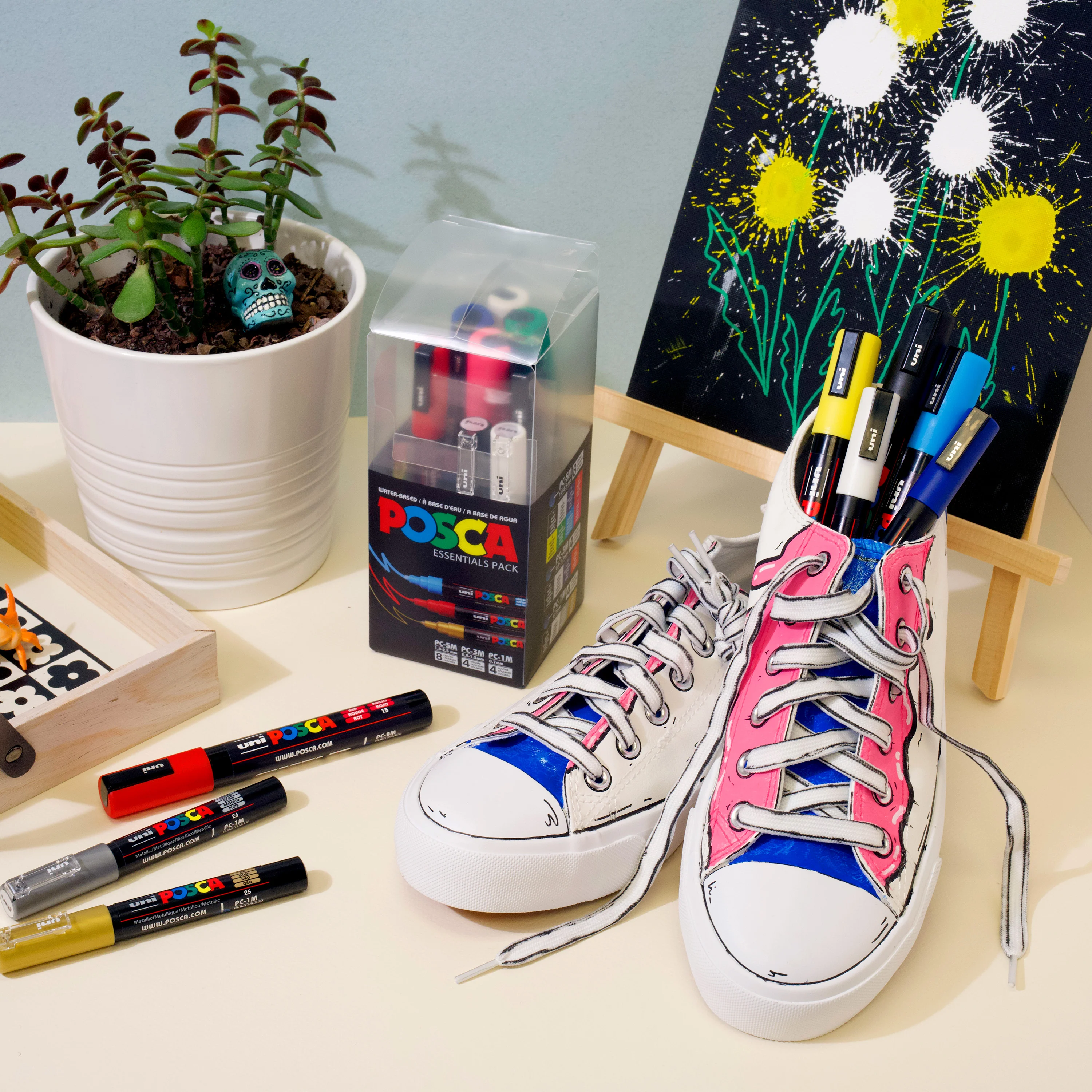 POSCA® Essential Kit, Water-Based Paint Markers, Assorted Tips, 16 Count 3 POSCA® Essential Kit, Water-Based Paint Markers, Assorted Tips, 16 Count