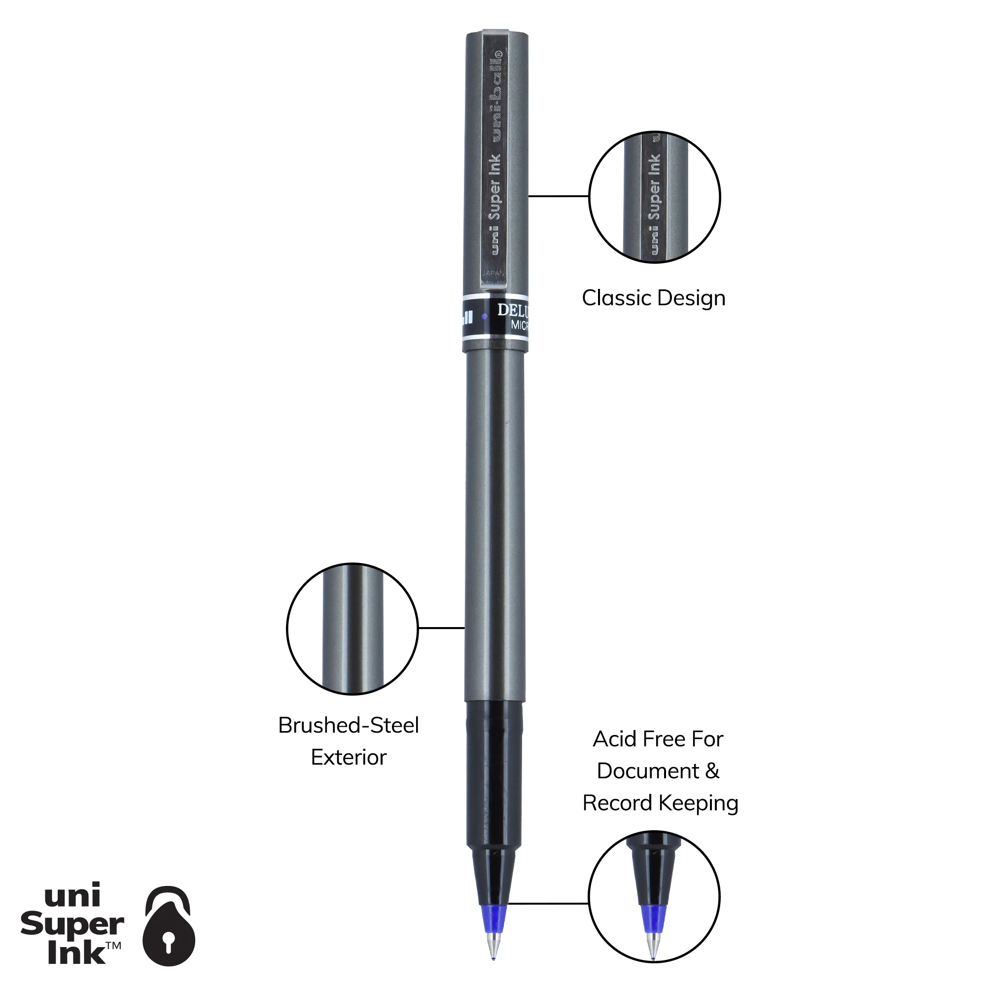 uniball™ DELUXE, Rollerball Pen 12 uniball™ DELUXE, Rollerball Pen
