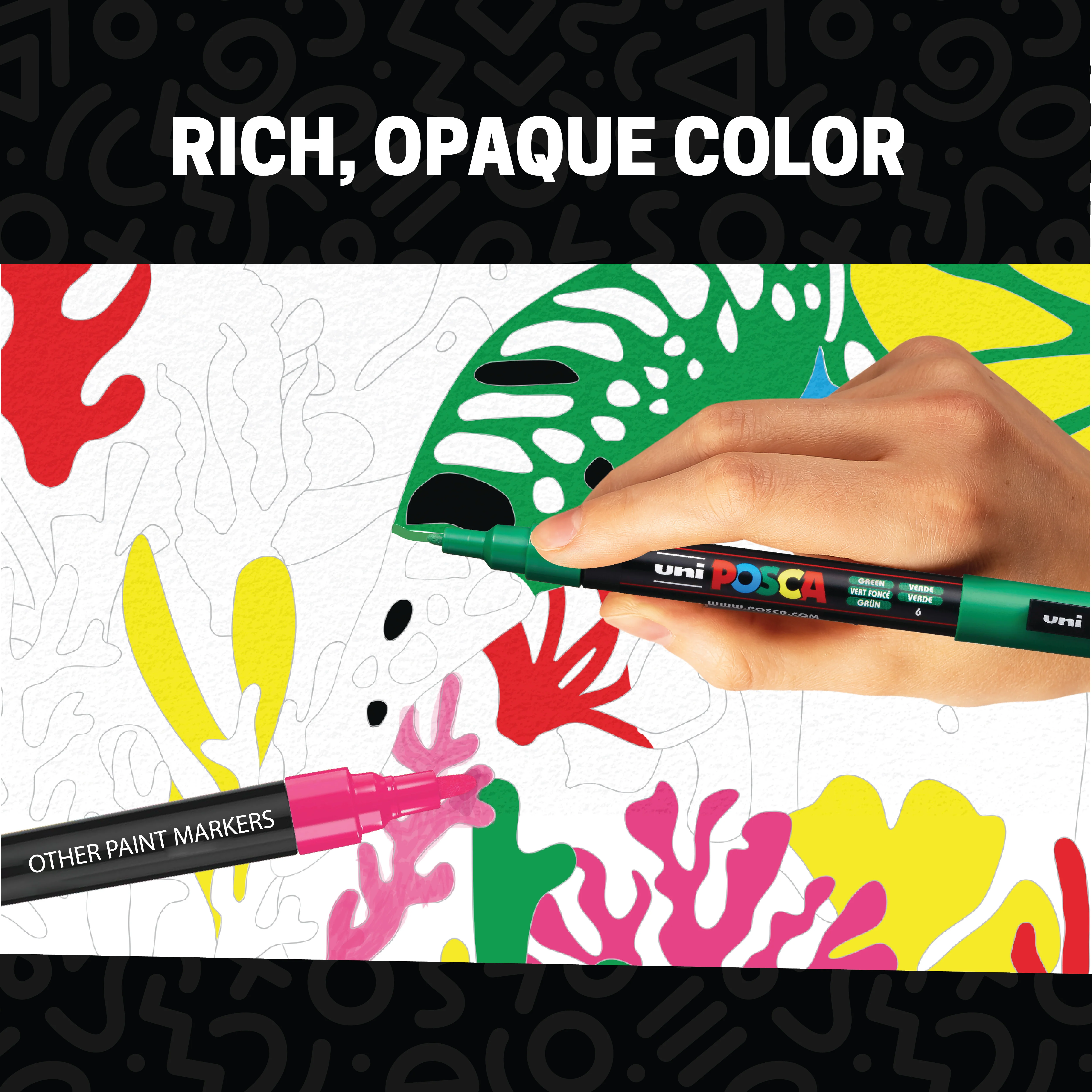 POSCA® 40 Count Paint-It-Yourself Marker Kit, Featuring 1M & 3M Tip Sizes